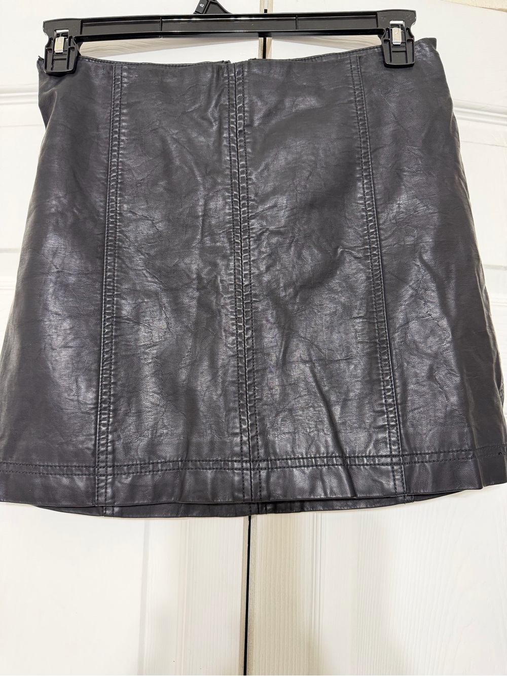 Free people modern femme faux leather skirt black size XS